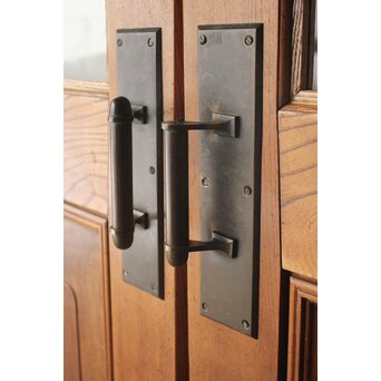 総欅 クリアガラス観音扉 2枚1組　GD0369 