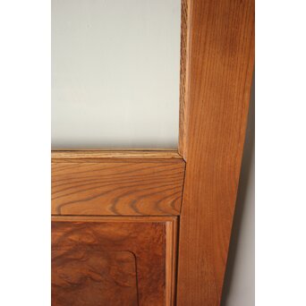 総欅 クリアガラス観音扉 2枚1組　GD0369 