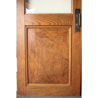 総欅 クリアガラス観音扉 2枚1組　GD0369 