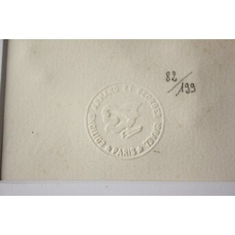 Georges Braque ジョルジュブラック リトグラフ Pelléas et Néllée Armand & Georges Israel発行エンボス印 額装　Z985 