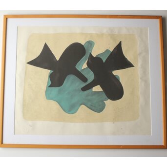 Georges Braque ジョルジュブラック リトグラフ Pelléas et Néllée Armand & Georges Israel発行エンボス印 額装　Z985 