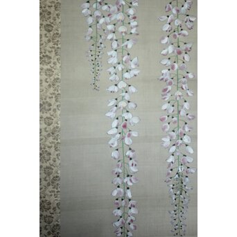 模写 本阿弥光甫 藤 牡丹 楓図より 喜多武清印模写印あり 掛軸　Z988 