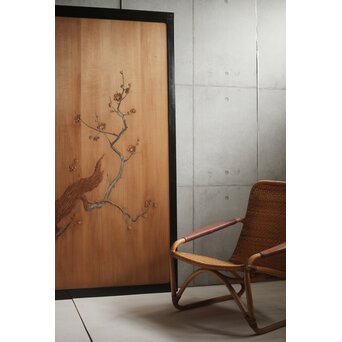 象嵌彩色 梅図 板戸　B1131 