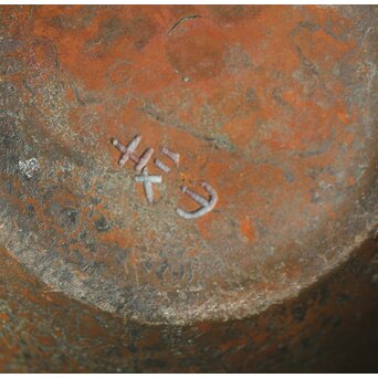 横倉嘉山 渦紋銅花瓶　M497 