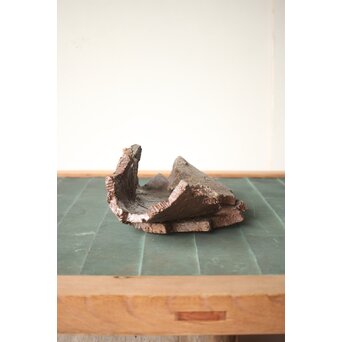 原田拾六 秀逸作 備前 大葉皿　P659 