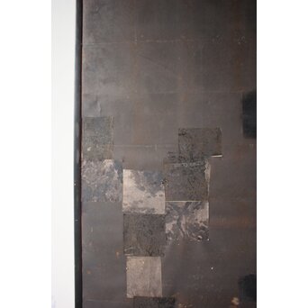 白鹿図 時代銀屏風　Z989 