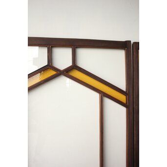 フランクロイド風 洋風色ガラス戸 2枚1組　GD0371 