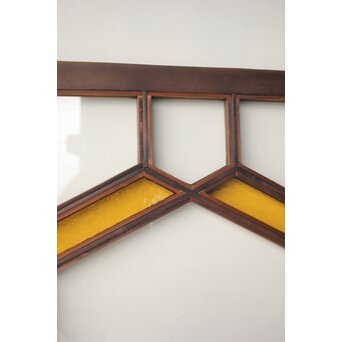 フランクロイド風 洋風色ガラス戸 2枚1組　GD0371 