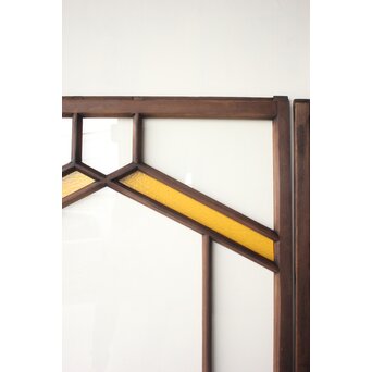 フランクロイド風 洋風色ガラス戸 2枚1組　GD0371 