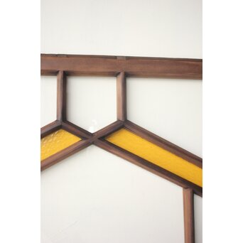 フランクロイド風 洋風色ガラス戸 2枚1組　GD0371 