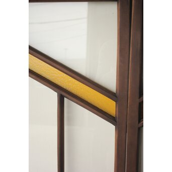 フランクロイド風 洋風色ガラス戸 4枚1組　GD0372 