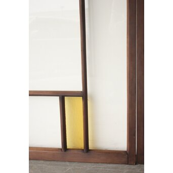 フランクロイド風 洋風色ガラス戸 4枚1組　GD0372 