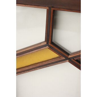 フランクロイド風 洋風色ガラス戸 4枚1組　GD0372 