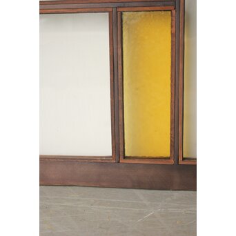 フランクロイド風 洋風色ガラス戸 4枚1組　GD0372 