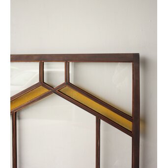 フランクロイド風 洋風色ガラス戸 4枚1組　GD0372 