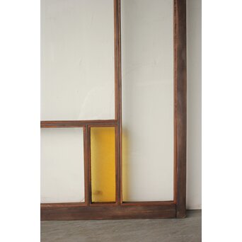 フランクロイド風 洋風色ガラス戸 4枚1組　GD0372 