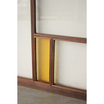 フランクロイド風 洋風色ガラス戸 4枚1組　GD0372 