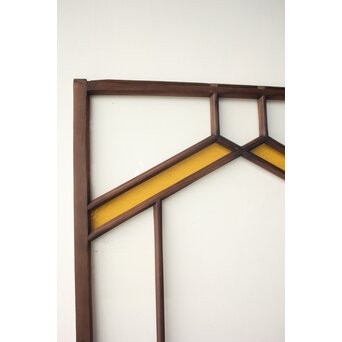 フランクロイド風 洋風色ガラス戸 4枚1組　GD0372 