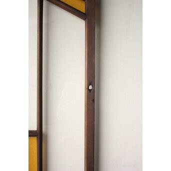 フランクロイド風 洋風色ガラス戸 4枚1組　GD0372 