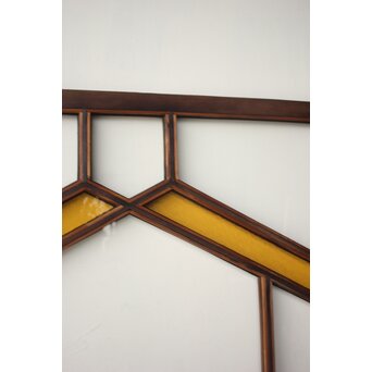 フランクロイド風 洋風色ガラス戸 4枚1組　GD0372 