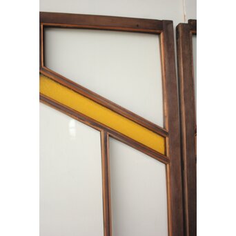 フランクロイド風 洋風色ガラス戸 4枚1組　GD0372 