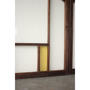 フランクロイド風 洋風色ガラス戸 4枚1組　GD0372 