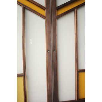 フランクロイド風 洋風色ガラス戸 4枚1組　GD0372 