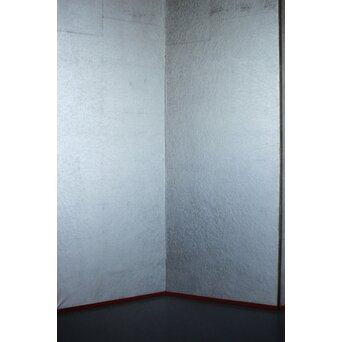 皴加工 銀屏風 六曲　Z990 