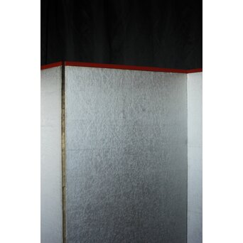 皴加工 銀屏風 六曲　Z990 