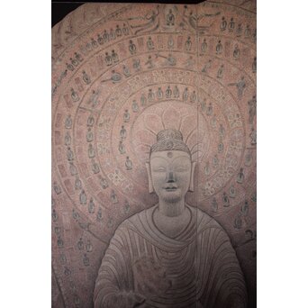 観音図 屏風 二曲　Z991 