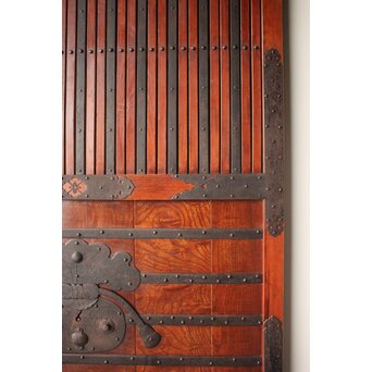 鉄金具 総欅格子蔵戸　W0284 