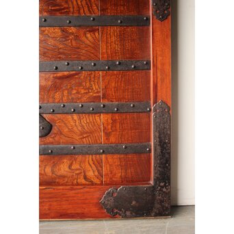 鉄金具 総欅格子蔵戸　W0284 