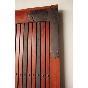 鉄金具 総欅格子蔵戸　W0284 