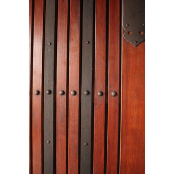 鉄金具 総欅格子蔵戸　W0284 