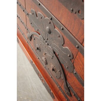 鉄金具 総欅格子蔵戸　W0284 