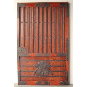 鉄金具 総欅格子蔵戸　W0284