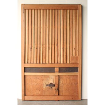 鉄金具 総欅格子蔵戸　W0284 ウラ