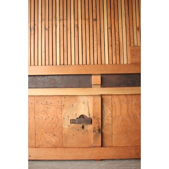 鉄金具 総欅格子蔵戸　W0284 