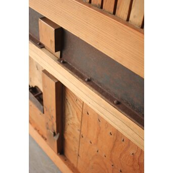 鉄金具 総欅格子蔵戸　W0284 