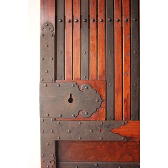 鉄金具 総欅格子蔵戸　W0284 