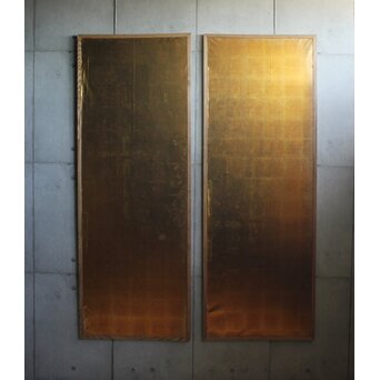 パネル 時代金屏風 2枚1組　Z994