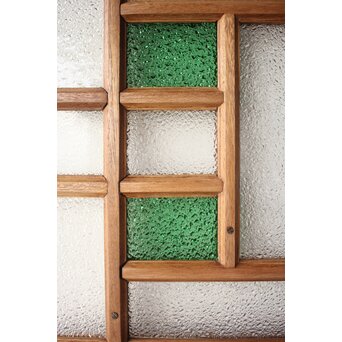 ダイア緑色ガラス 引戸 2枚1組  GD0376 