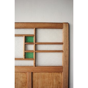 ダイア緑色ガラス 引戸 2枚1組  GD0376 