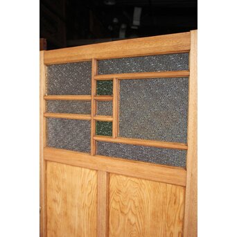 ダイア緑色ガラス 引戸 2枚1組  GD0376 