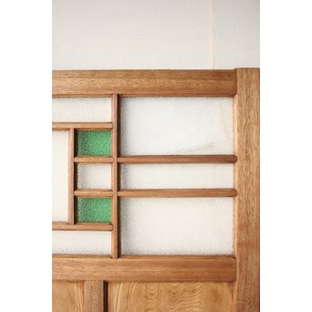 ダイア緑色ガラス 引戸 2枚1組  GD0376 