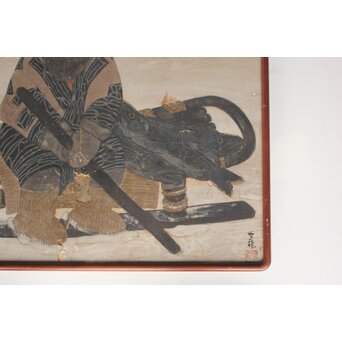 北海道画家 平子聖龍『アイヌ人物図』額装　Z995 