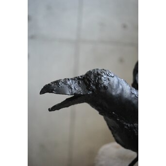 川田清 鉄作家 カラスつがい　M498 