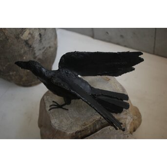 川田清 鉄作家 カラスつがい　M498 