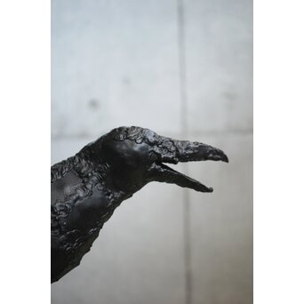 川田清 鉄作家 カラスつがい　M498 