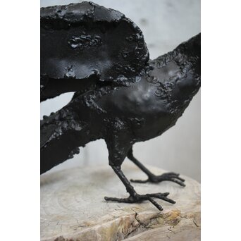川田清 鉄作家 カラスつがい　M498 